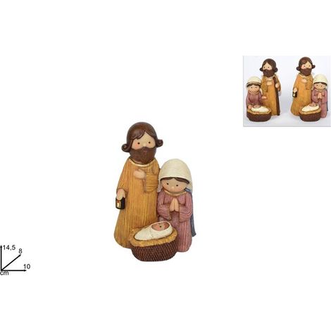 Decorazione Natale Casa Presepe Natività Abiti Rigati 14,5 cm