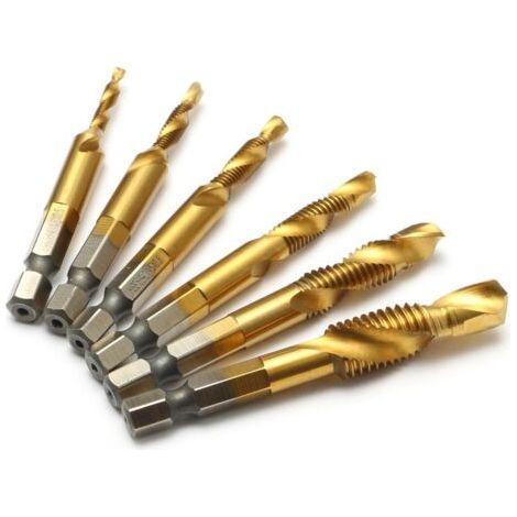 6pcs HSS Foret acier à haute vitesse 6542 métrique titane hexagone forage Shank (1/5)