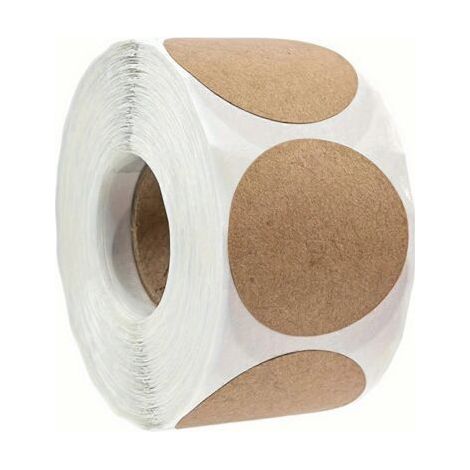 1000 pièces/2 rouleaux de papier Kraft rond auto-adhésif étiquettes article Classification nom autocollants personne (1/5)