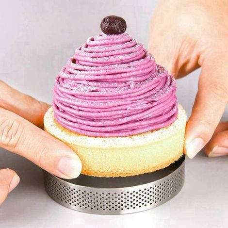 Anneau De Cuisson - Acier Inoxydable - Pour Tarte Quiche Gâteau Mousse - Diamètre 7 Cm - Lot De 20 (1/5)