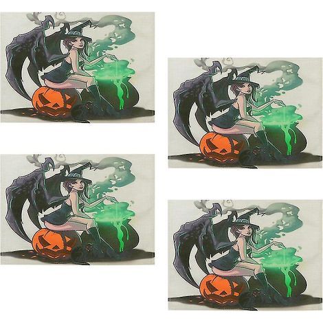 Lot de 4 sets de table Halloween pour décorations d'Halloween (1/3)