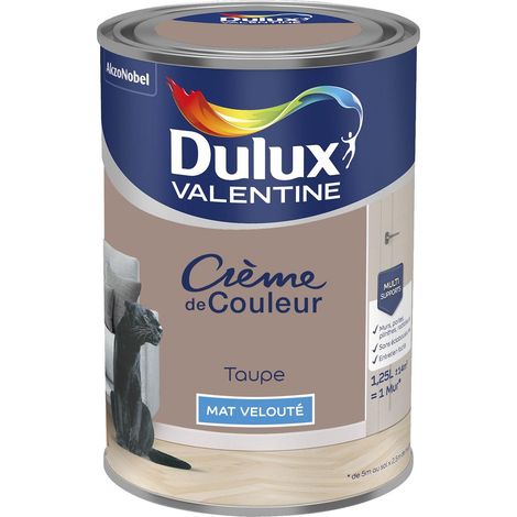 [PROMO] Peinture Crème De Couleur Mat Taupe 1,25 L - Dulux Valentine