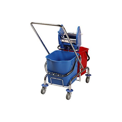 kaiserkraft  Carrello per lavaggio  2 secchi doppi con rotelle