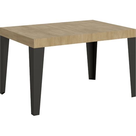 Table à manger extensible Flavio 2 rallonges fines 4 pieds 130 à 234 cm-Naturel-4 pieds-2 rallonges fines-130 à 234 cm (1/5)