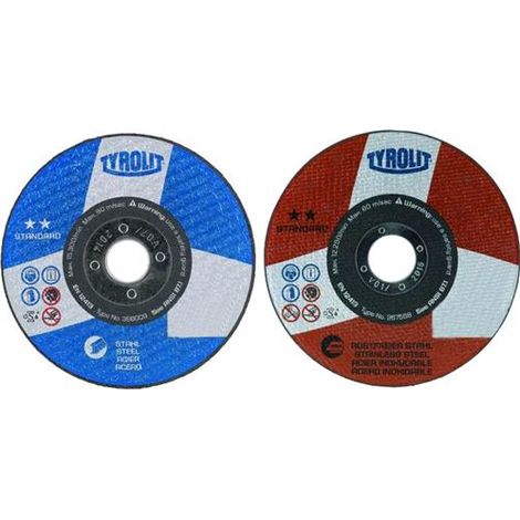 Mole Abrasive Tyrolit 2 Stell Ferro C/Depresso 115X6  X22 Cf.10Pz