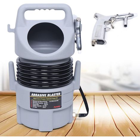 Système de sablage mobile Appareil de sablage Sablage Sableuse Tuyau Air comprimé Mobile Pistolet de sablage mobile Seau de sablage pneumatique mobile Set Professionnel Mobile Ensemble Avec Appareils