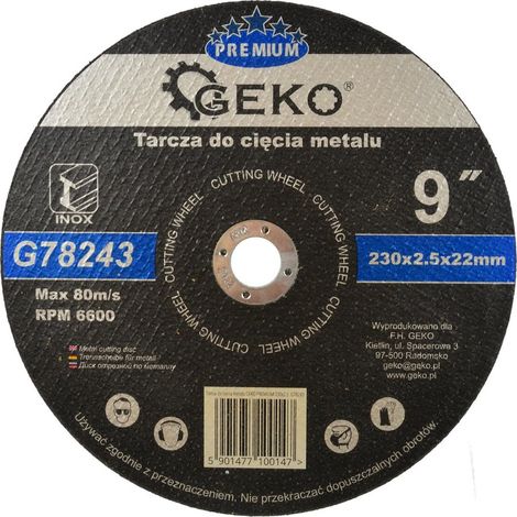 Disque à tronçonner métal premium Geko 230x2,5 Inox (5/25/100) (1/3)