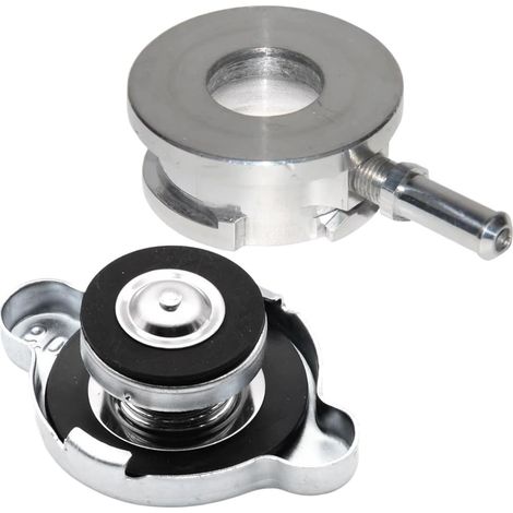 Universal Kühlerdeckel mit 32mm Wassereinfüllstutzen zum Anschweißen – Aluminium Verschlussdeckel für Motorkühlsystem (0,9 bar / 1,1 bar) – Kühlerverschlussdeckel für PKW, LKW, SUV & Traktor (1/5)