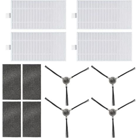 Accessori applicabili M2: Filtro HEPA + Spazzola laterale per aspirapolvere robot Lefant M2, M2S, M2 Pro, M2S Pro, M2 Plus. Ricambio incluso: 4 filtri HEPA + 4 spazzole laterali. (1/5)