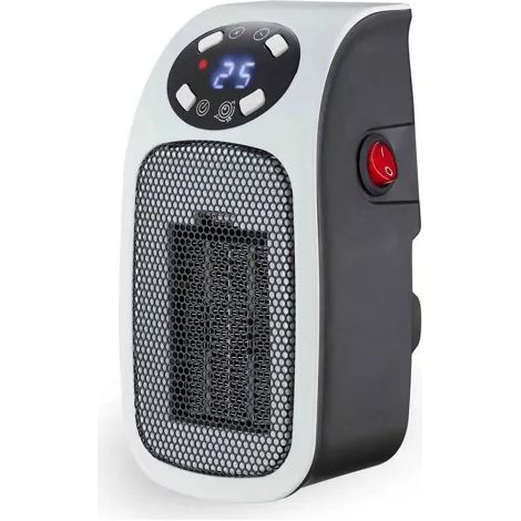 Calefactor de ventilador profile fan heater plug-in 500w pantalla led temporizador
