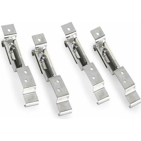 4 pièces support de plaque d'immatriculation de voiture pince de plaque d'immatriculation de remorque/support de licence paire ressort en acier inoxydable (1/5)