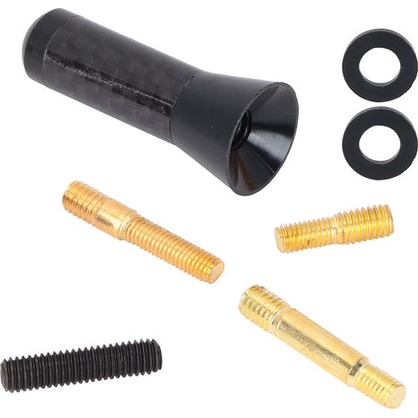 Kurze 3,5 cm Carbon-Aluminium-Autoantenne, universelle Carbonfaser, Autoersatzteil, kompatibel mit verschiedenen Modellen, sportliches Design. (1/5)