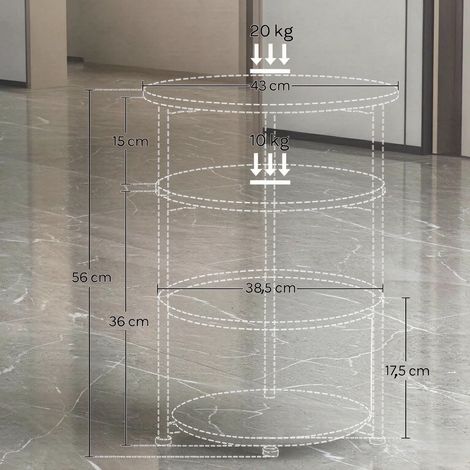 Table d'appoint élégante pour le salon, table d'appoint ronde moderne, table de chevet pour la chambre, table d'appoint, table basse (1/5)