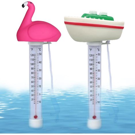 2 Pièces Thermomètre De Piscine Flottant, Thermomètre D'eau Résistant Aux Chocs Avec Cordon, Pour Baignoires, Piscines, Étangs, Spas (1/5)