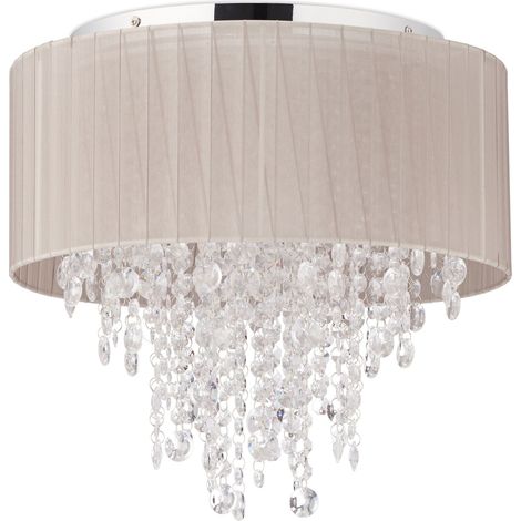 Lampada da soffitto elegante vintage decorazione soggiorno 28 x 28 x 50 cm in organza trasparente 130009306
