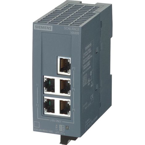 Siemens SCALANCE XB005 Switch compacto no gestionado, 5x 10/100 Mbit/s RJ45, 6GK50050BA001AB2