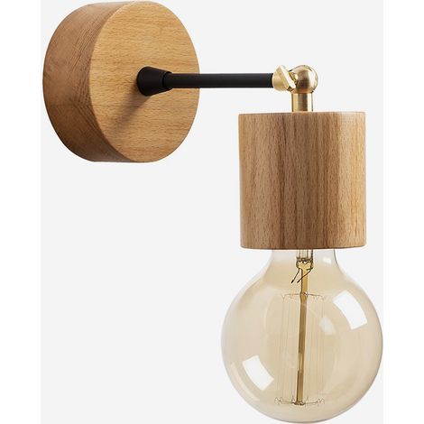 Wandleuchte aus Holz und Metall Xanthos
