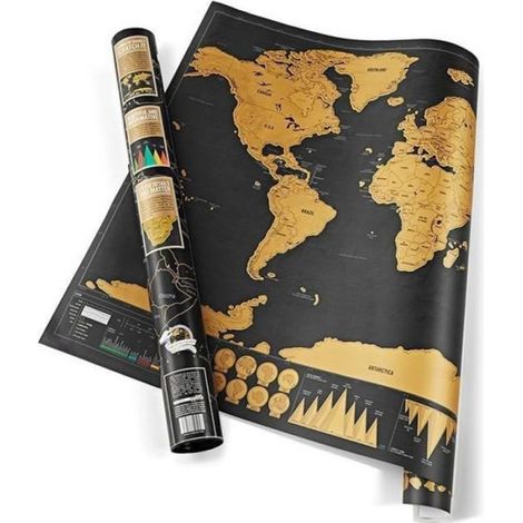 Carte Du Monde Scratch - 82.5x59.4 cm - Décoration Murale Voyage - 1 Pièce (1/4)