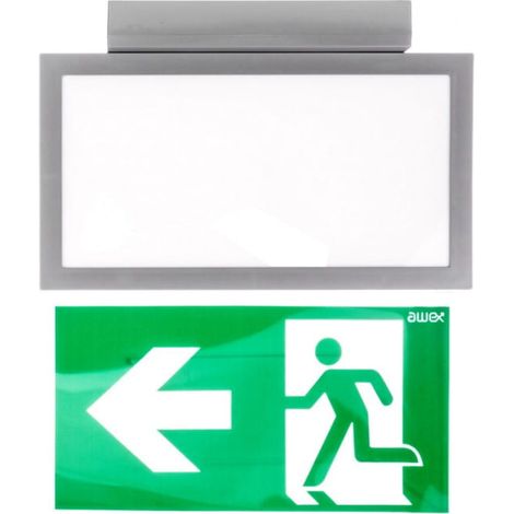 Notleuchte Infinity II AC LED 1W 3h Einwegleuchte PT grau 2ACS/1W/C/3/SE/PT/GR