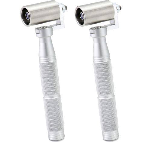 Rouleau plat en acier inoxydable pour la peinture et le bricolage (2 rouleaux de 3,8 cm). (1/5)