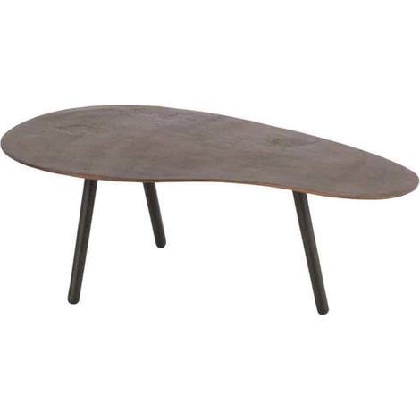 Table Basse Design "Goutte" 89cm Marron (1/4)