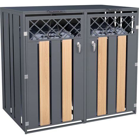 CAIziBoîte de rangement pour poubelle à double porte