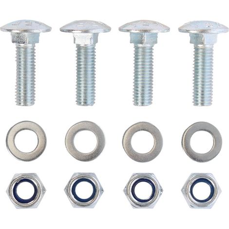 Montageset M10 - 4x Slotbout - 4x Moer - 4x Sluitring