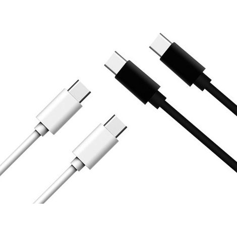 Cable Type-C/Type-C 3 A 60 W 1 m negro – para carga rápida de portátil – Universal