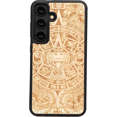 Bewood Holzhülle für Samsung Galaxy A55 5G AZTEC CALENDAR ANIEGRE (1/4)