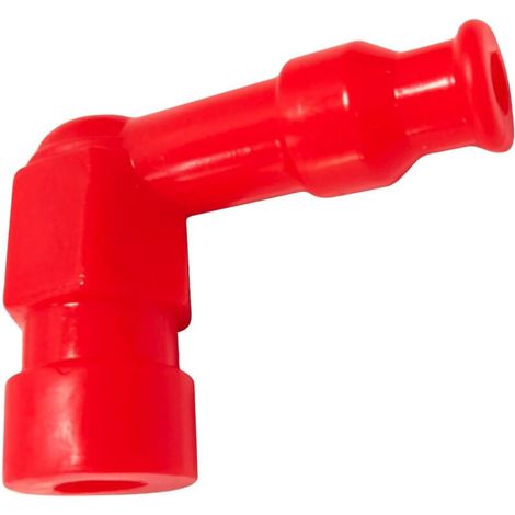 Antiparasite universel capuchon de bougie connecteur câble allumage fil bougie Moto Quad Scooter Tondeuse Tracteur Débroussailleuse Motoculteur Mobylette, rouge (1/5)