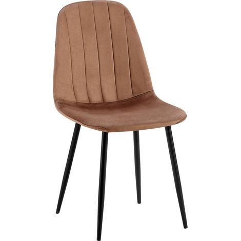 Chaise de salle à manger Baxter velours Marron (1/5)
