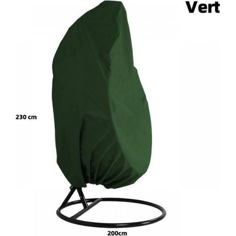 Vert 230x200cm Couverture de la balançoire en rotin (1/4)