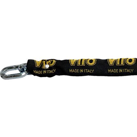 Viro Catena Moto e Scooter, Sezione Esagonale 13 mm, Lunghezza 180 cm, In Acciaio Speciale, Rivestita in Guaina Nero Antigraffio (1/2)