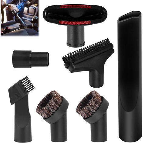 Lot de 7 buses d'aspirateur - 32-35 mm Buse d'aspirateur, accessoires d'aspirateur, embouts universels pour voiture, tapis, meubles (1/5)