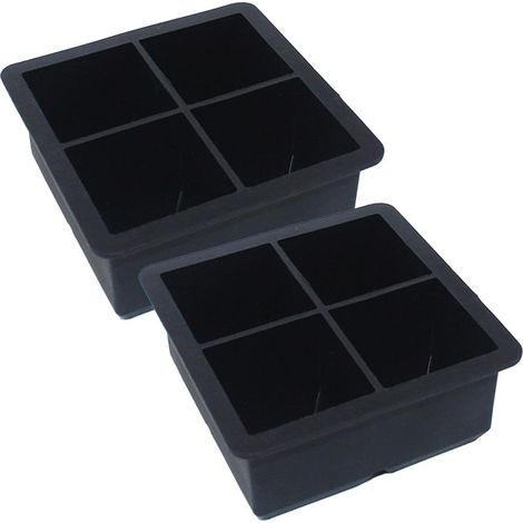 à glaçons en Silicone, 2 pièces, 4 cavités, grands moules de pouces, (1/5)