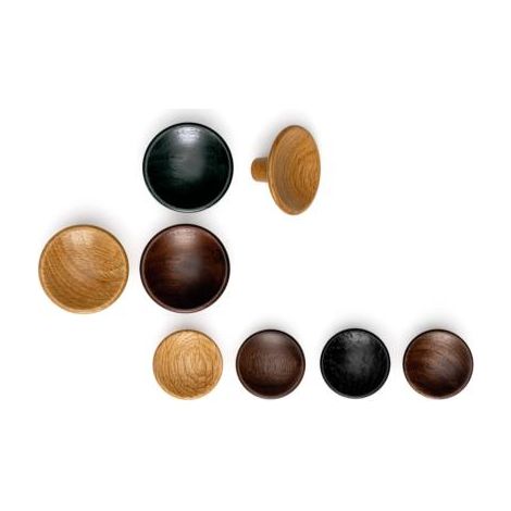 Pomo DISC 0530 MADERA - Negro mate lacado / ⌀ 38 / H 20,4