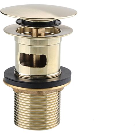 Bristan Round Clicker Basin Waste Slotted Brushed Brass (1/2)