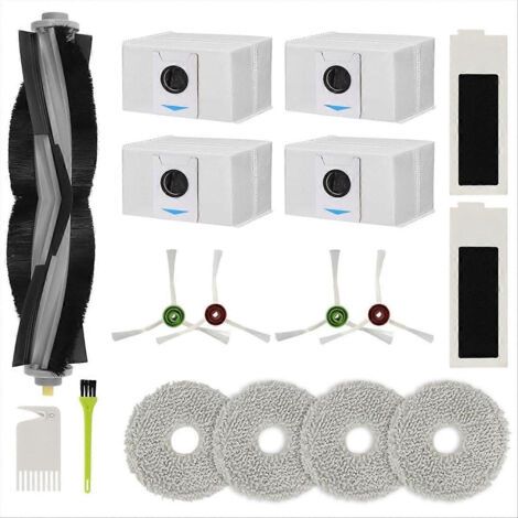 Pièces de rechange pour aspirateur robot Omni T20 : brosse principale, filtre HEPA, lingettes de nettoyage, sacs à poussière. (1/5)