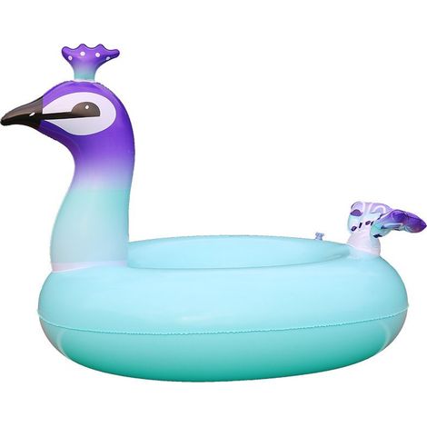 Flotteur de natation Tube tubes de natation anneaux anneau de bain animal piscine gonflable flotte bébé paon dessin animé-90 cm (1/5)
