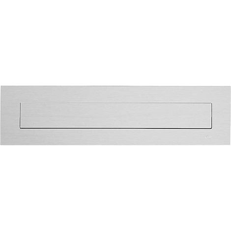 Entrée boite aux lettres - Décor : Satiné - Dimensions : 300 x 80 mm - Entraxe : 275 mm - Epaisseur : 2 mm - Matériau : Inox 304 - Ouverture : 250 x 35 mm - ITAR