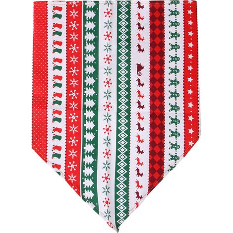 Bandana Chien - Bandana Triangle Pour Animaux De Compagnie - Accessoire Fête De Noël - Polyester - 65 x 43 x 43 cm - 1 Pièce (1/5)
