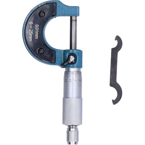 Micromètre Extérieur en Acier Inoxydable 0-25mm Haute Précision 0.01mm pour Mesure d'Épaisseur