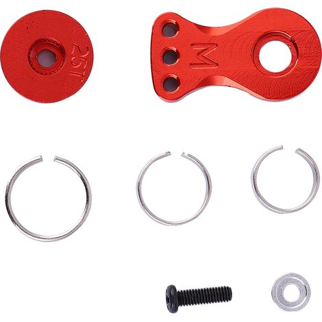 25T Amortisseur Anneau en Acier Métal Bras de Direction pour Voiture RC 1/10 1/8 (N10221R Rouge) (1/5)