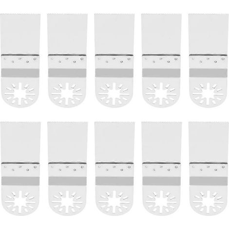 Lot de 10 lames de scie oscillantes multifonctions de 31 mm, outil de coupe de précision pour le métal, le bois et le plastique
