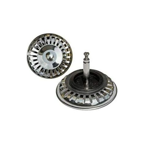 2PCS Bonde à panier universelle 8 cm Filtre à Évier de Cuisine en Acier Inoxydable Filtre Bouchon d'Évier à Double Couche Égouttoir Dévier pour Cuisine et Salle de Bain (1/4)