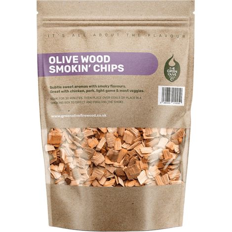 Green Olive Firewood Company Olive Wood Chips, 700g (1/3)
