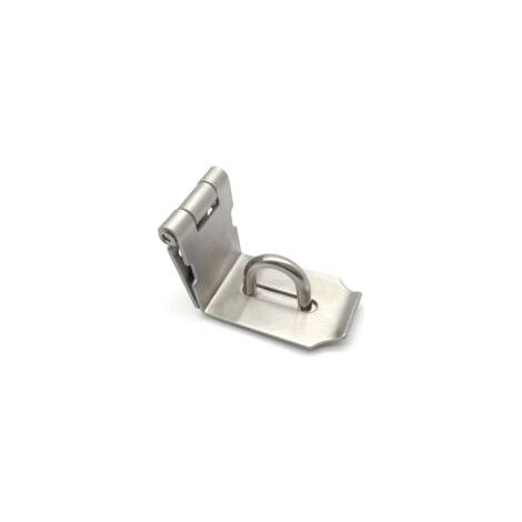 Pestillo de puerta en ángulo recto de acero inoxidable, cerradura de puerta con cerrojo y candado, cierre de puerta con tornillos, color plata - Crezuo
