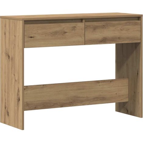 Mesa consola madera ingeniería roble artesanal 100x35x76,5 cm vidaXL
