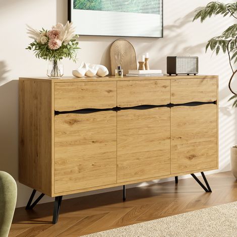 mobile contenitore 140x40 salvaspazio legno nero OKMYHOME (1/5)