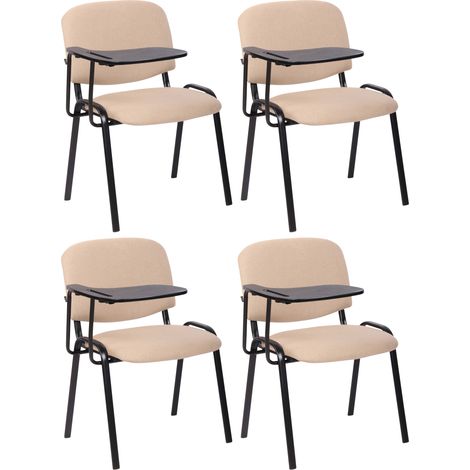 4er Set Stuhl Ken mit Klapptisch Stoff creme (1/5)